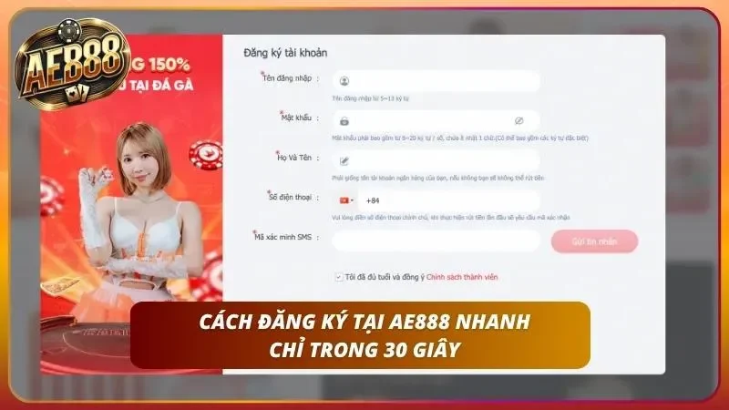 Điền tên tài khoản và mật khẩu tự chọn vào biểu mẫu có sẵn